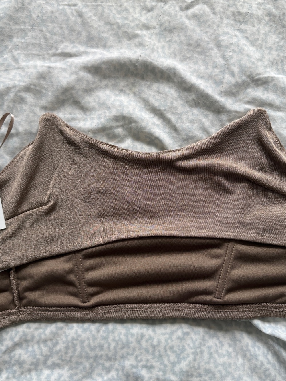 Women's Ruched Corset Top - Taupe - Picture 4 of 4